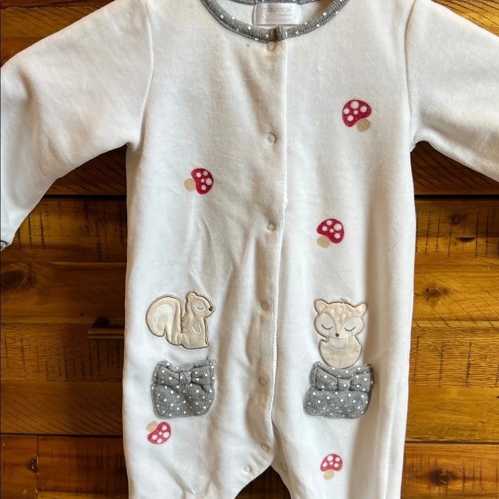 Mayoral Baby Velour Onesie